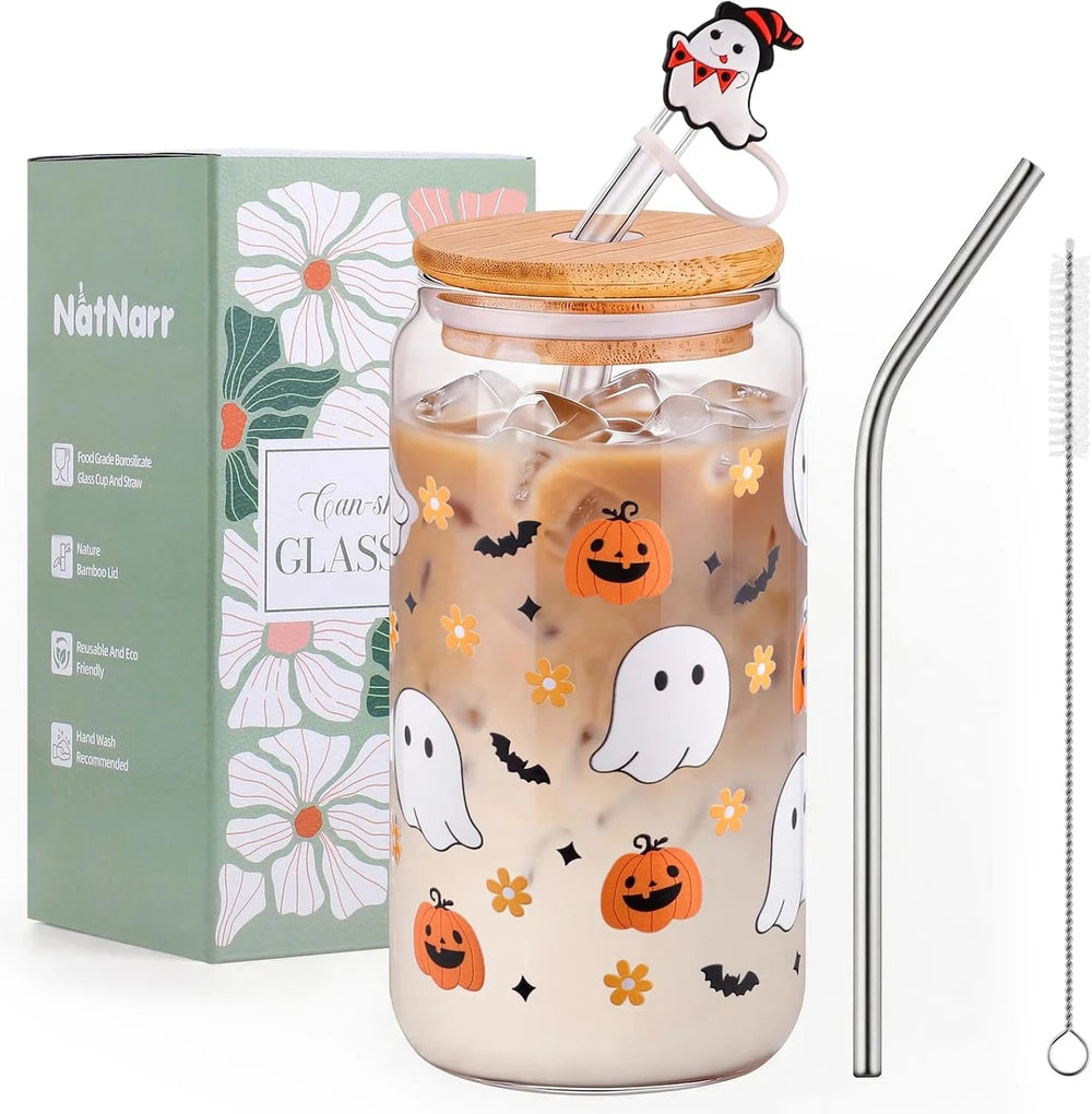 Halloween Ghost Glass Cup