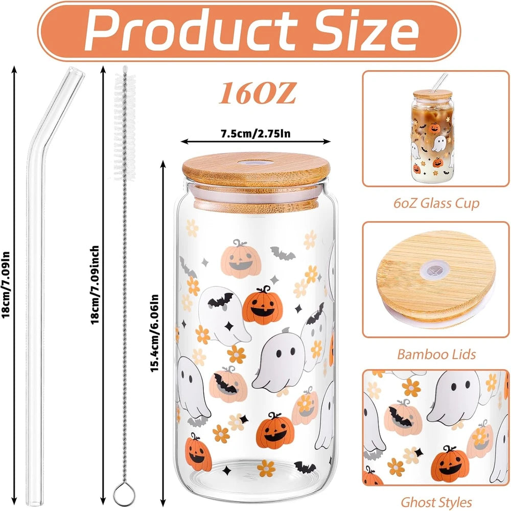 Halloween Ghost Glass Cup