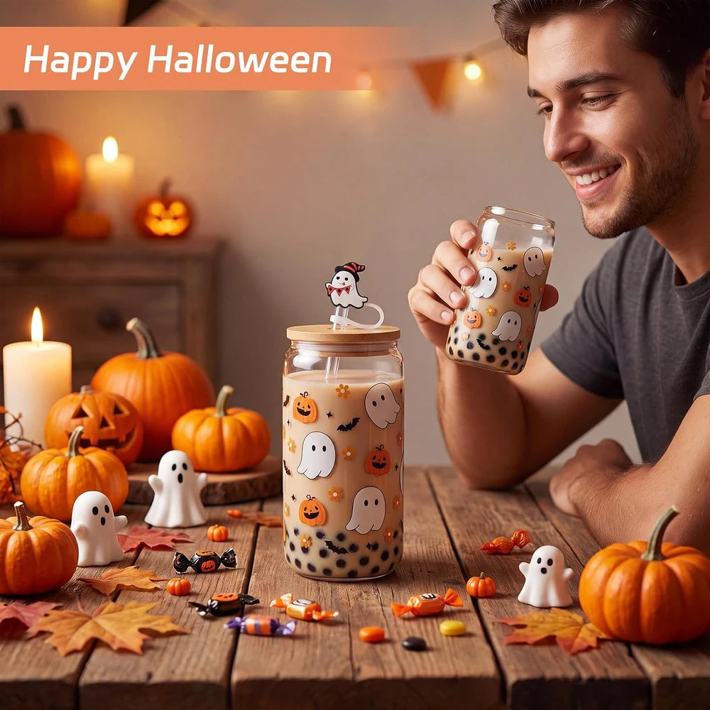 Halloween Ghost Glass Cup