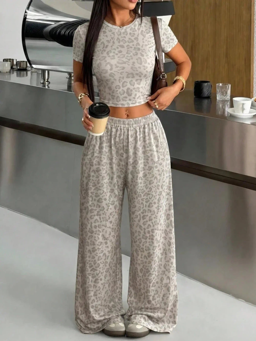 Leopard Print Lounge Set