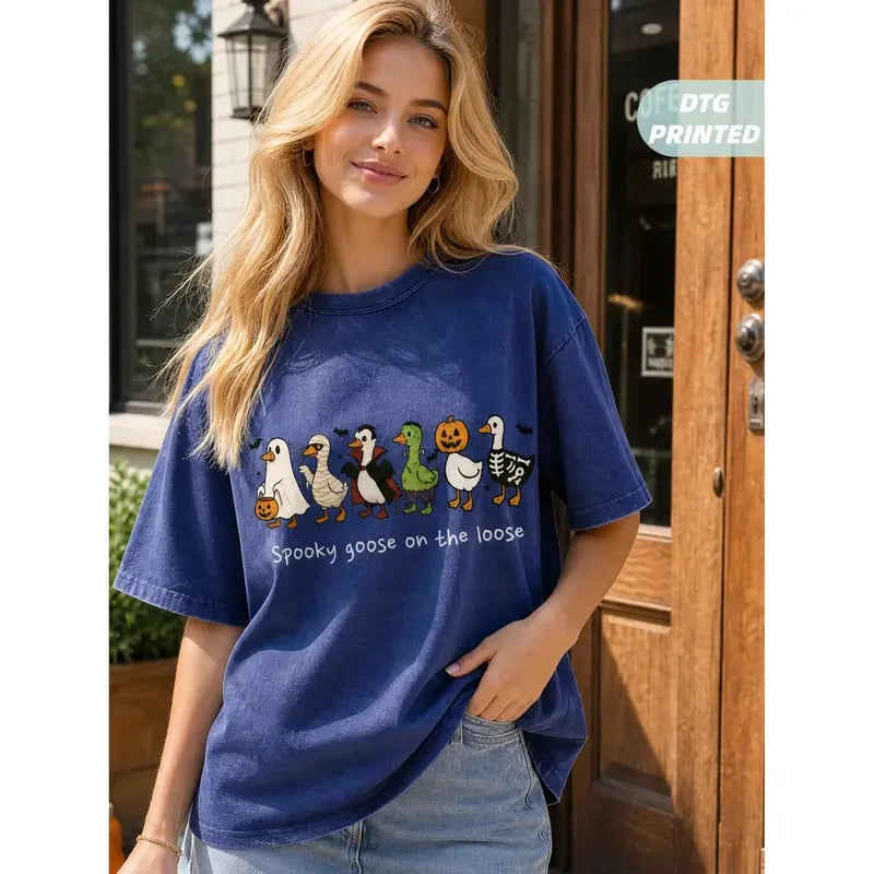Spooky Goose Graphic T-Shirt