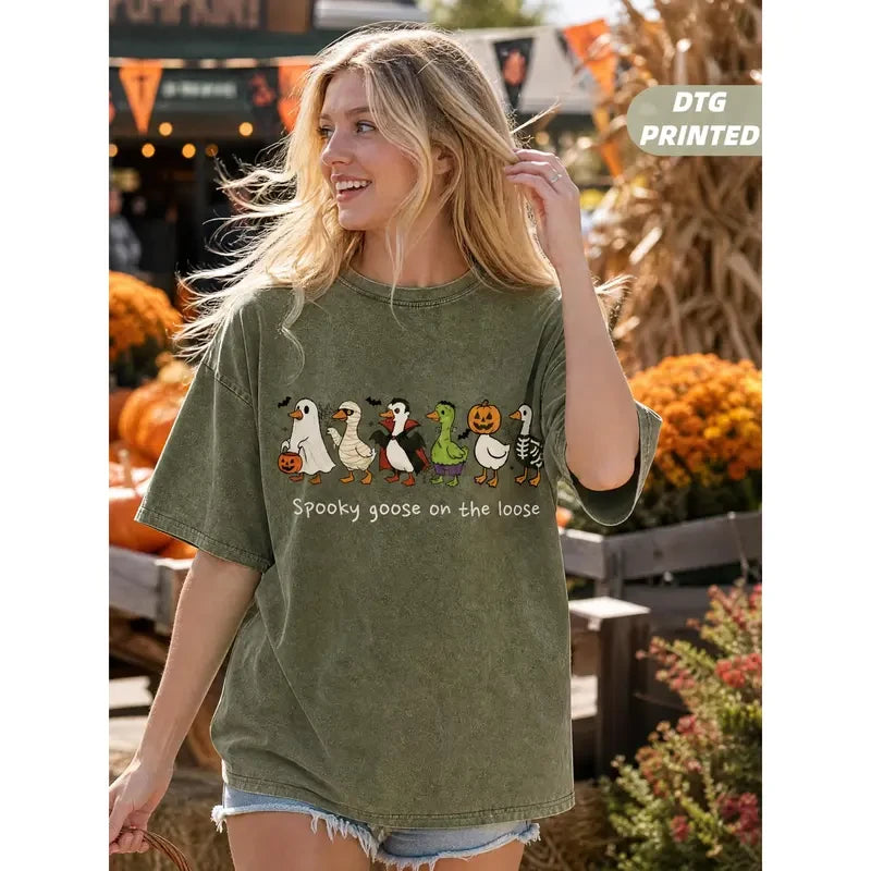 Spooky Goose Graphic T-Shirt
