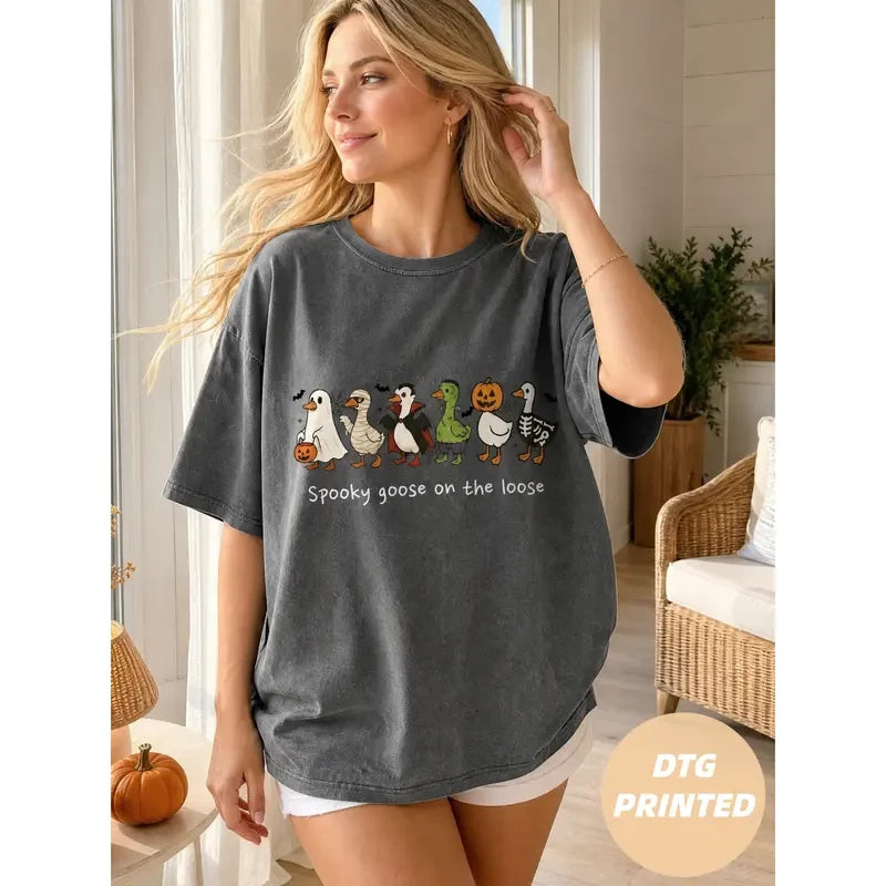 Spooky Goose Graphic T-Shirt