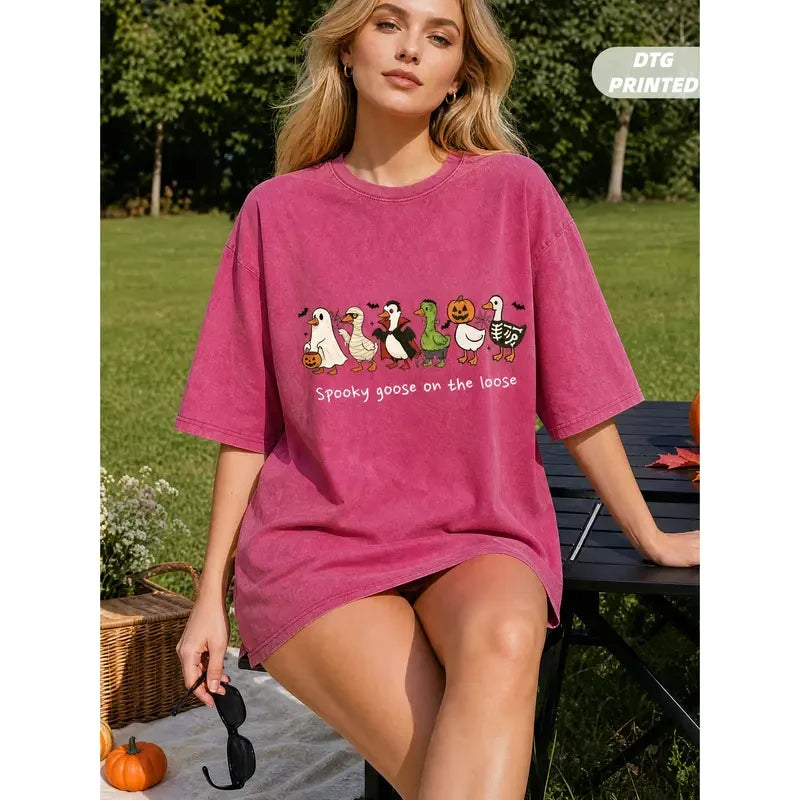 Spooky Goose Graphic T-Shirt