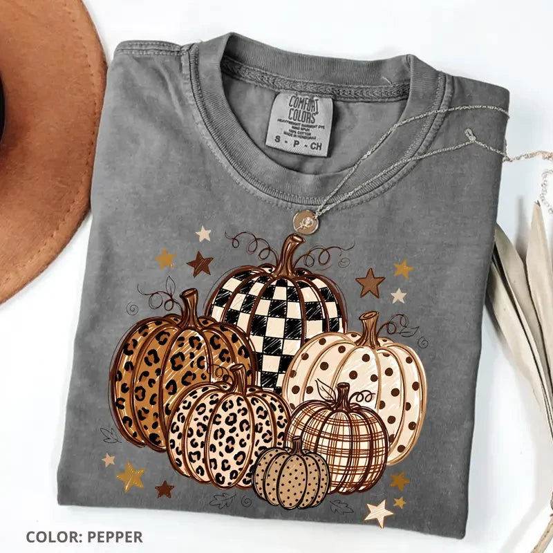 Comfort Colors Pumpkin Graphic Autumn Tee